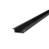 Profil aluminiu anodizat, montare banda LED 12 mm, lungime 2 metri, negru