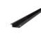 Profil aluminiu anodizat, montare banda LED 12 mm, lungime 2 metri, negru
