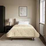 vidaXL Duvet de iarnă Crem 140 x 220 cm Microfibră și fleece Teddy 42026367