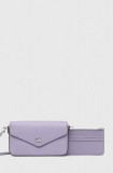 Coach poseta de piele culoarea violet