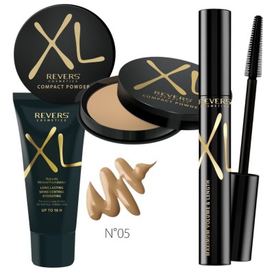 Set ingrijire ten pudra, fond de ten si mascara XL, Revers foto