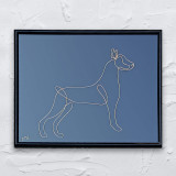 Tablou silueta canina, 18&times;24 cm