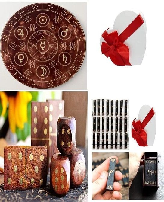Oracolul Domino placa divinatie Produs Unicat+un set de zaruri lemn palisandru