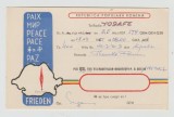 bnk cp Carte postala QSL circulata - Pace