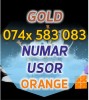 Numar GOLD Orange 074x.583.083 - VIP Platina Usor, Cartela SIM Prepay, Reincarcabila, Activata, Neutilizata