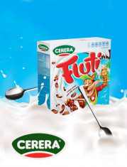 Fulgi din cereale crocante Fluti acoperiti cu ciocolata cu lapte cu 9 vitamine 250g foto