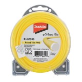 Fir motocoasa Makita E-02836 PERS12872, profil rotund, PVC, 3.0 mm x 15 m