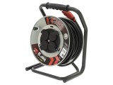 Prelungitor alimentare KERG 3x2,5mm2 bobinat cu 4 prize din gumă neagră