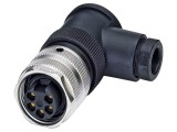 Conector 7/8" mufă, 5 pini, &icirc;n unghi, IP67, 9A, 300V