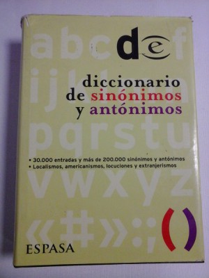 DICCIONARIO DE SINONIMOS Y ANTONIMOS foto