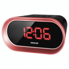 Radio cu ceas Sencor SRC 150 R FM Red foto