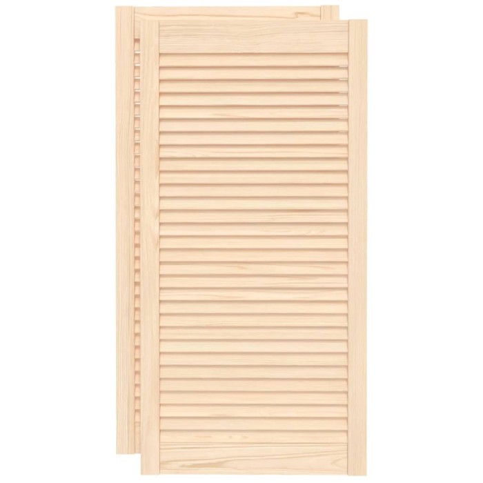 Usi de dulap design lambriu 2 buc. 99,3x49,4 cm lemn masiv pin