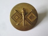 Rar! Semn militar vintage Corpul de Semnalizare US Army,diametrul:25 mm