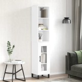 Cumpara ieftin Dulap &icirc;nalt, alb extralucios, 34,5x34x180 cm, lemn prelucrat