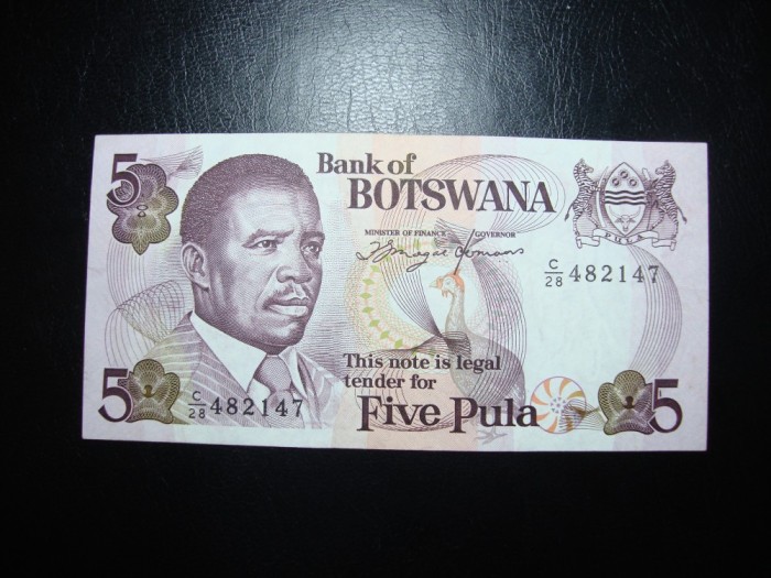 BOTSWANA 5 PULA 1982 EXCELENTA
