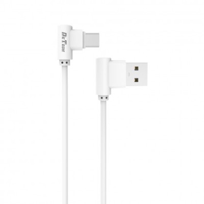 Cablu de Date (14131) DeTech DE-21C USB Type-C, 1m , Alb Blister foto