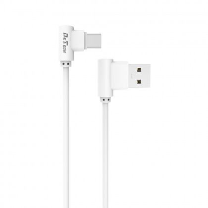 Cablu de Date (14131) DeTech DE-21C USB Type-C, 1m , Alb Blister