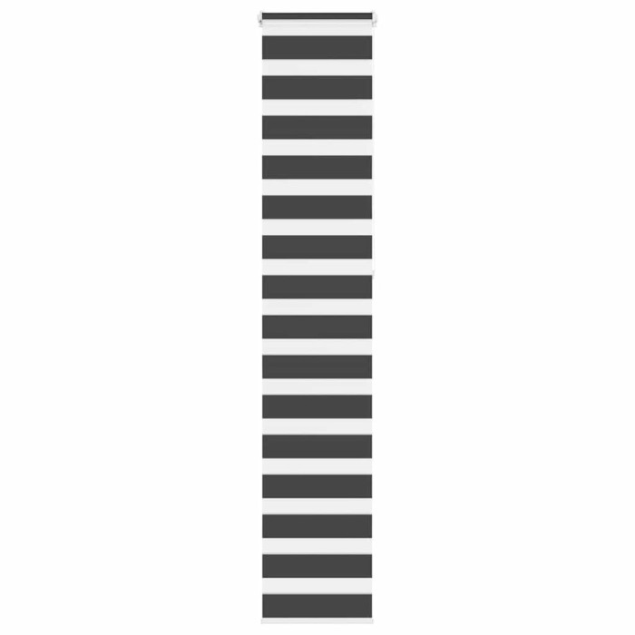 Jaluzea tip zebra neagră lățime țesătură 40,9 cm poliester