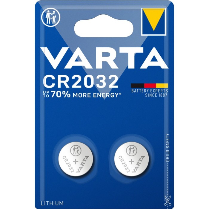 Baterie Varta Electronics CR2032 6032, 3V, litiu tip buton, 2 buc