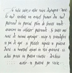 Bogdan Tănase Marinescu - Compozitie caligrafica - Poem Junzaburo, 2024