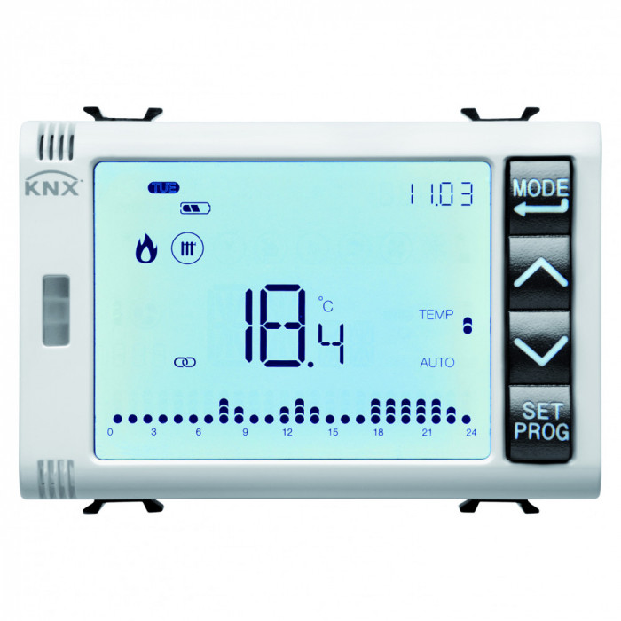 Cronotermostat + control umiditate 3M Easy Gewiss Chorus alb MAT GW15794H