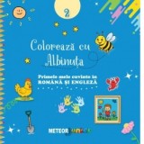 Coloreaza cu albinuta 2. Primele mele cuvinte in romana si engleza