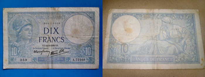 B128-Bancnote vechi Franta-Italia-Belgia- Serbia.