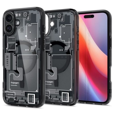 Husa pentru iPhone 16 - Spigen Ultra Hybrid Zero One MagSafe - Black foto