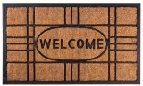 Covoras de intrare MagicHome Welcome 45x75 cm, din cocos si guma