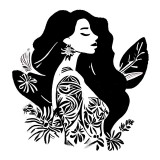 Cumpara ieftin Sticker decorativ, Woman, Negru, 66 cm, 10138ST, Oem