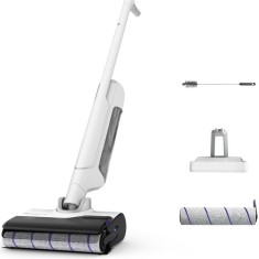 Aspirator vertical fara fir cu spalare Rowenta X-Clean 10 GZ7540WO, 200W, 550 RPM, pana la 60 min autonomie, ecran LED, functie uscare &amp;amp; autocurat