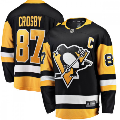 Pittsburgh Penguins tricou de hochei black #87 Sidney Crosby Breakaway Alternate Jersey - M foto