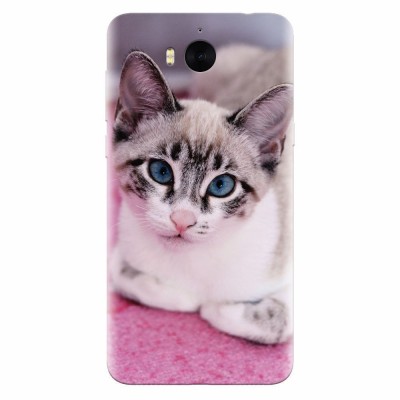 Husa silicon pentru Huawei Y6 2017, Siamese Kitty foto