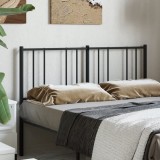 vidaXL Tăblie de pat metalică, negru, 120 cm 352511