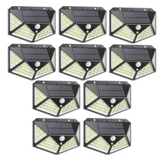 Set Cu 10 Lampi Solare Puternice de Calitate APF 222 Led cu Senzor De Miscare / Iluminare Raza Mare , Panou Solar si Baterie Reincarcabila