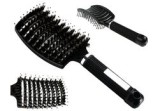 Perie de păr, plastic/nailon, neagră, 25 cm, Oem