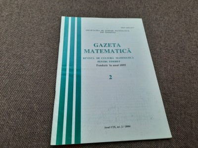 GAZETA MATEMATICA NR 2/2004 RF21/2 foto