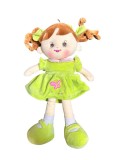 Papusa rochita verde cu fluturas spune Ingerasul