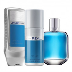 Set Barbati - Avon Real - Parfum, Spray corp, Gel dus - Avon - NOU foto