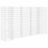 Cumpara ieftin Jardiniera gabion in forma de H, sarma otel, 260 x 40 x 150 cm
