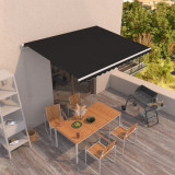 Cumpara ieftin Copertină retractabilă manual, antracit, 450x350 cm