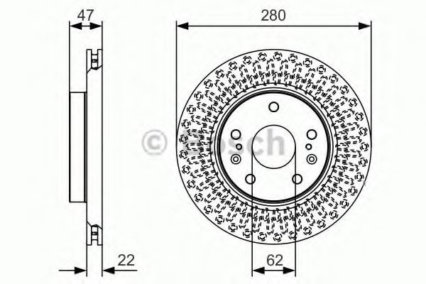 Disc frana SUZUKI VITARA (LY) (2015 - 2016) BOSCH 0 986 479 C40