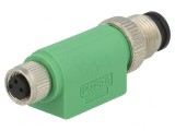 Adaptor PIN 3P M12MS-M8FS 60VAC 4A 60VDC