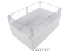 Carcasa Universala GAINTA G2025C, Policarbonat, IP65, Gri Deschis, Capac Transparent, 160x240x120mm