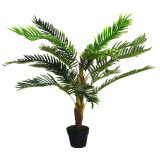 Cumpara ieftin Outsunny Planta Artificiala Palmier Cycas Inaltime 123cm, Planta Artificiala cu Ghiveci Inclus, Decoratiune pentru Casa si Gradina