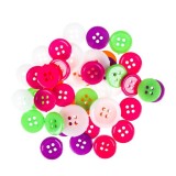 Set 45 nasturi colorati pentru activitati crafts,Plastic,