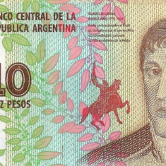 ARGENTINA █ bancnota █ 10 Pesos █ 2016 █ P-360 █ Seria B █ UNC █ necirculata