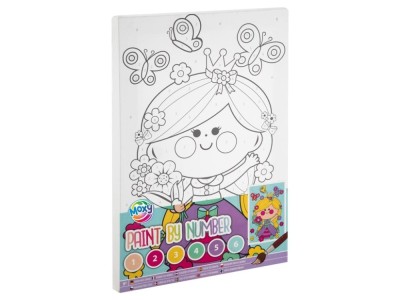 Set creativ Picteaza pe numere, Canvas Printesa foto