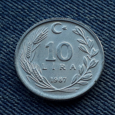 1m - 10 Lira 1987 Turcia / Lire