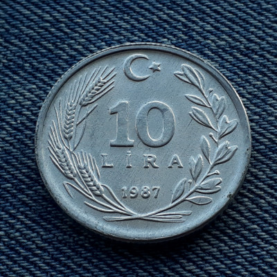 1m - 10 Lira 1987 Turcia / Lire foto